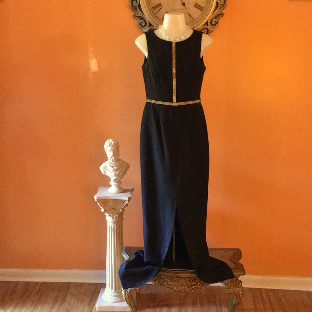 Black formal evening gown